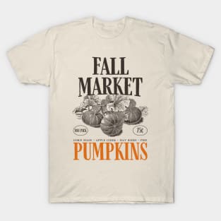 Fall Market Pumpkins Halloween T-Shirt